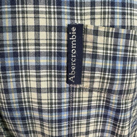 Vtg Abercrombie & Fitch Size Large Shirt Flannel Button Down Plaid - Picture 2 of 8